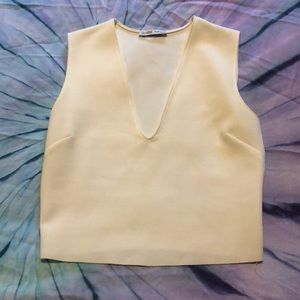 Zara deep V crop top